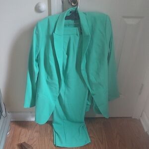 Express Mint Green Blazer and Pants Set